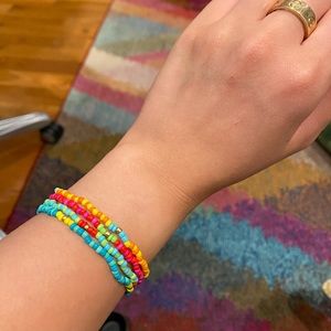 NEW set of 4 summer seed bead bracelets